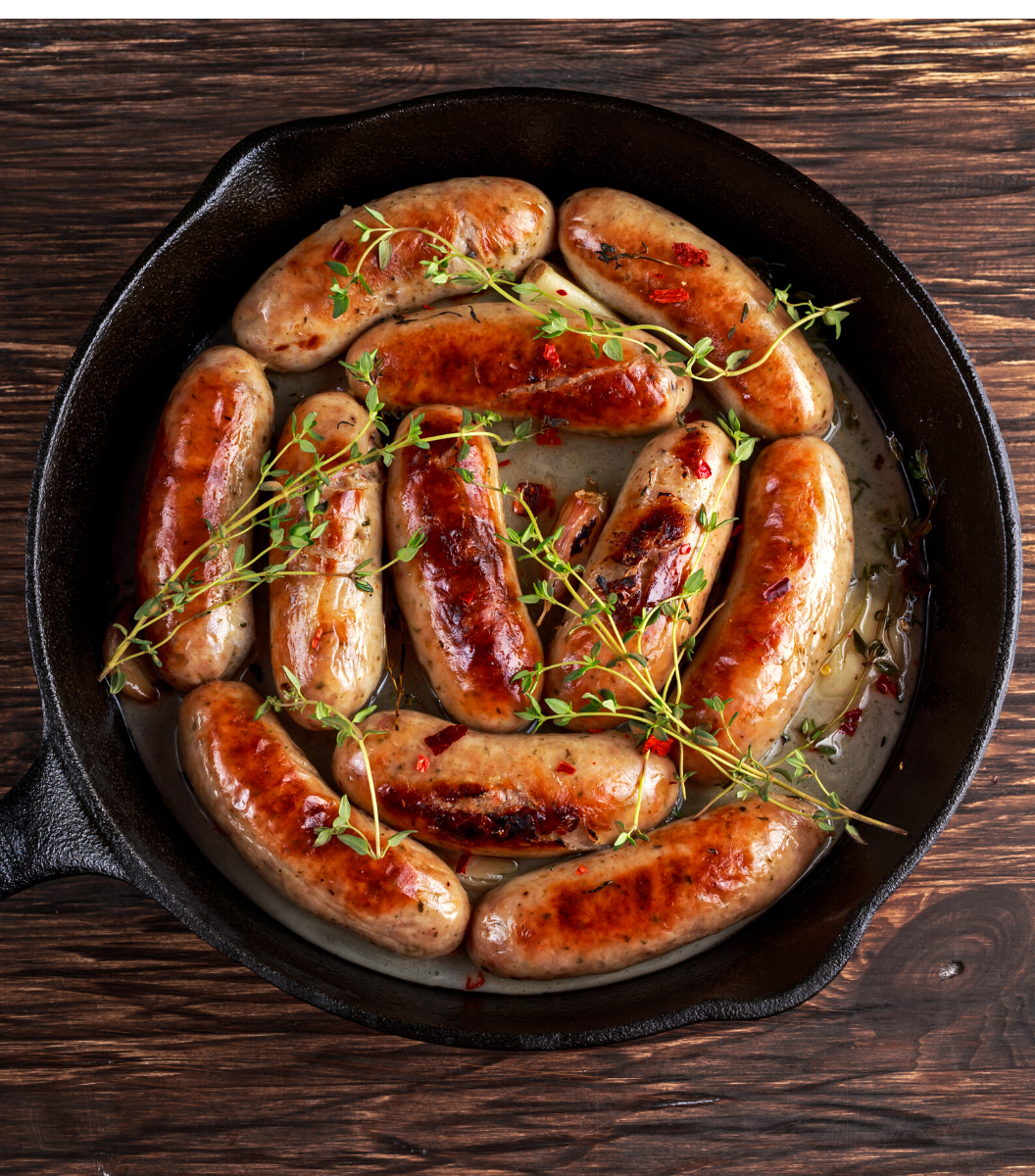 Tea break with Wicks Manor English Pork & Apple Sausages | Source from Online grocer Sasha's Fine Foods