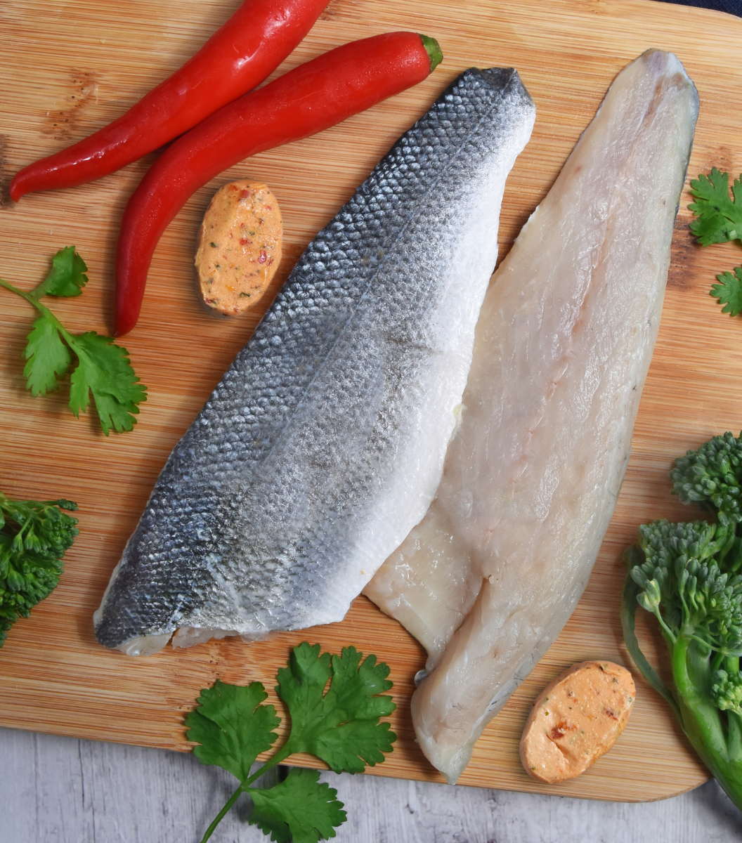 Fresh Atlantic Sea bass cod fish (white fish) from Sasha's Fine Foods Online Grocer Singapore